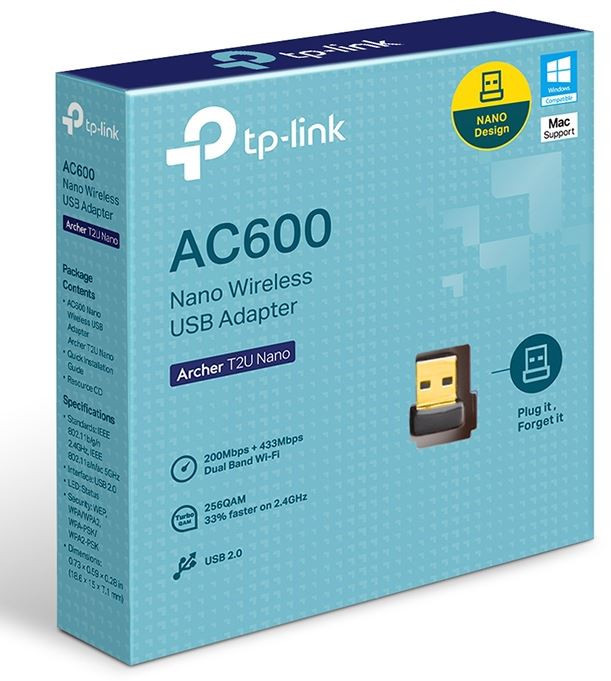 TP-LINK ADAPTER ARCHER T2U NANO USB AC600 Nano Wireless USB