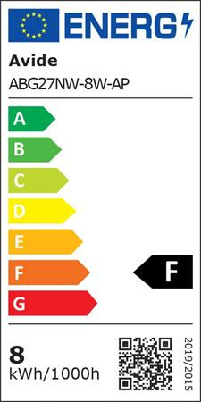 LED izzó, E27, gömb, A60, 8W, 806lm, 4000K, AVIDE