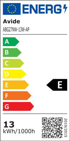 LED izzó, E27, gömb, A60, 13W, 1521lm, 4000K, AVIDE