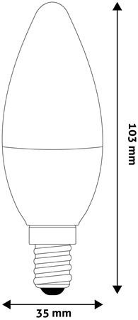 LED izzó, E14, gyertya, 6,5W, 806lm, 3000K, AVIDE