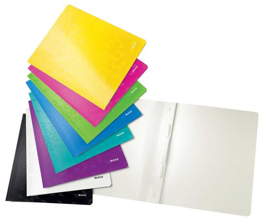 Gyorsfűző, laminált karton, A4, LEITZ "Wow", fehér Gyorsfűző, laminált karton, A4, LEITZ "Wow", fehér