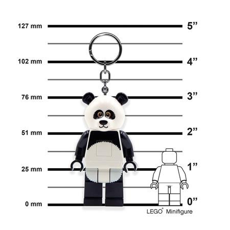 Kulcstartó, LED világítással, LEGO "Panda Guy"