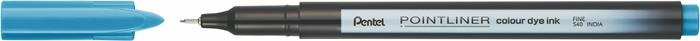 Tűfilc, 0,4 mm, PENTEL "Pointliner", türkizkék