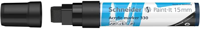 Dekormarker, akril, 15 mm, SCHNEIDER "Paint-It 330", fekete