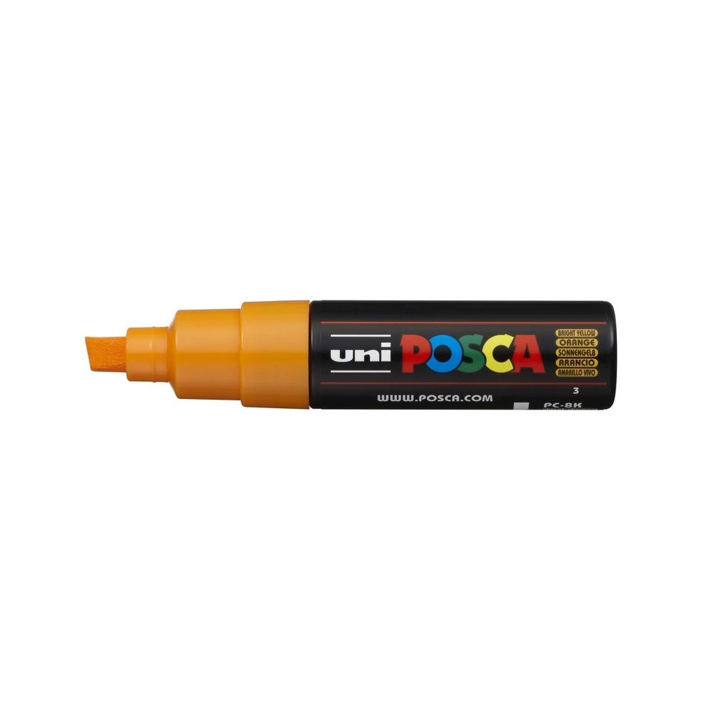 Dekormarker 8mm, Uni Posca PC-8K ragyogó sárga
