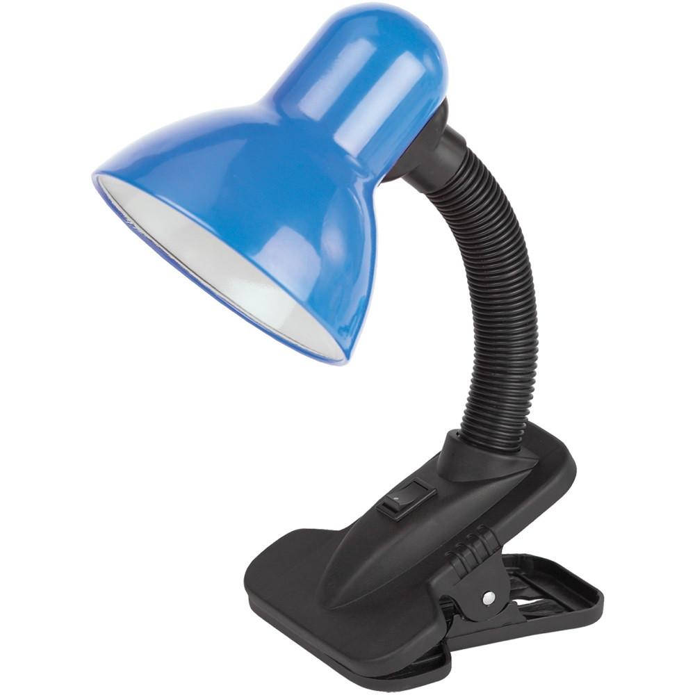 Asztali lámpa, Basic csiptethető, max. 60W, AVIDE, kék Asztali lámpa, Basic csiptethető, max. 60W, AVIDE, kék