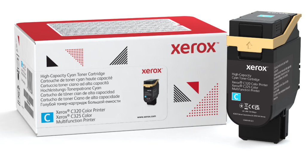 Image of Xerox C325 toner CYAN 5500 oldalra