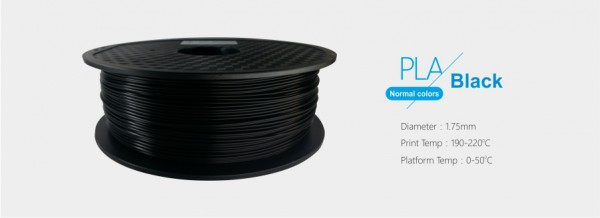 Image of 3D FILAMENT 1,75mm PLA Fekete /1kg-os tekercs/
