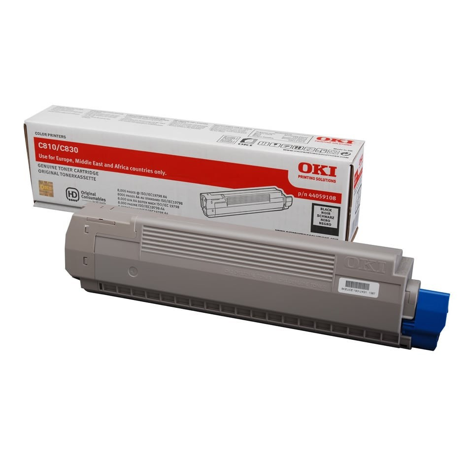 Image of Oki C810 Toner Black 8000 oldalra