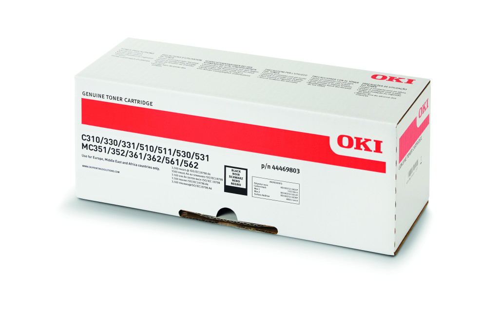 Image of Oki C310/330/510/530/MC351 Toner Black 3500 oldalra