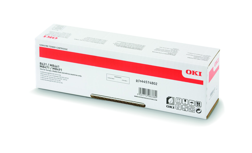 Image of Oki MB461/471/491,B431 Toner 7000 oldalra
