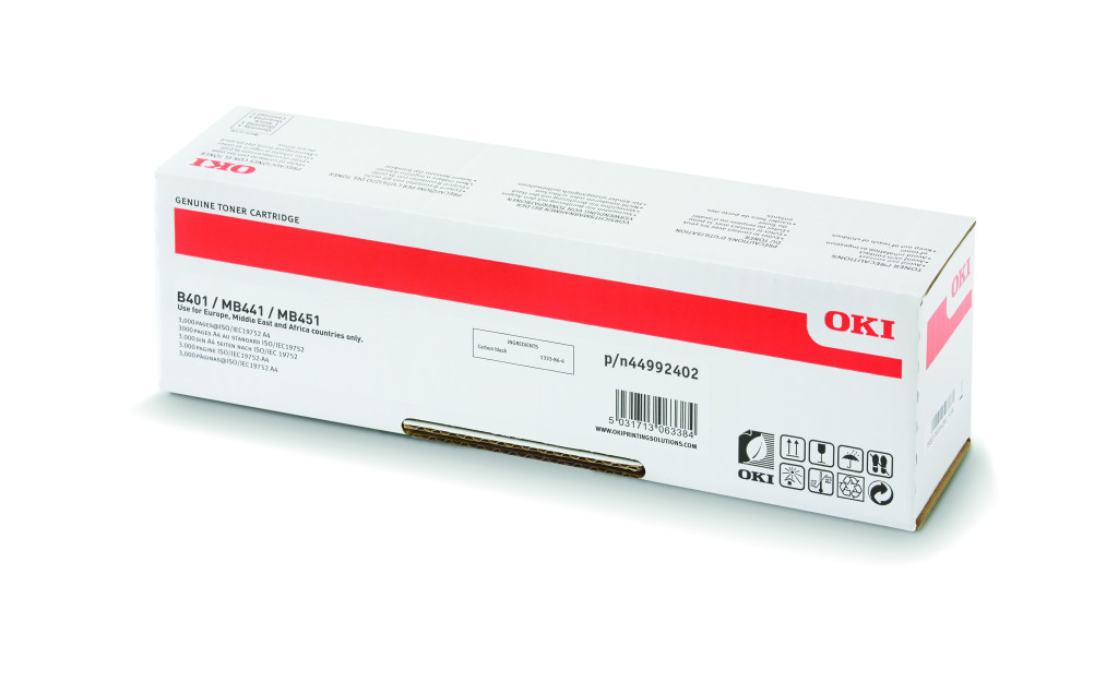 Image of Oki B401/MB441/MB451 Toner 2500 oldalra