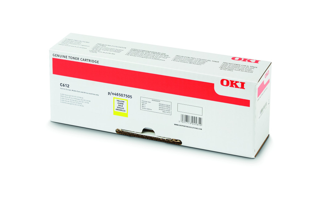 Image of Oki C612 Toner Sárga 6000 oldalra