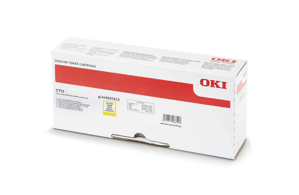 Oki C712 Toner Sárga 11500 oldalra Oki C712 Toner Sárga 11500 oldalra