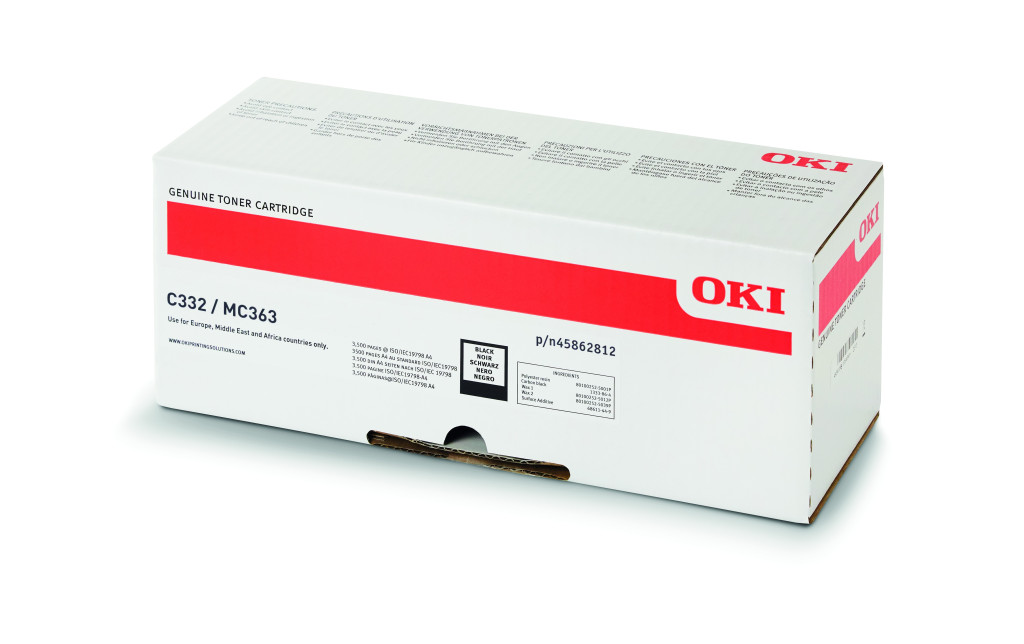 Image of Oki C332/MC363 High Toner Black 3500 oldalra