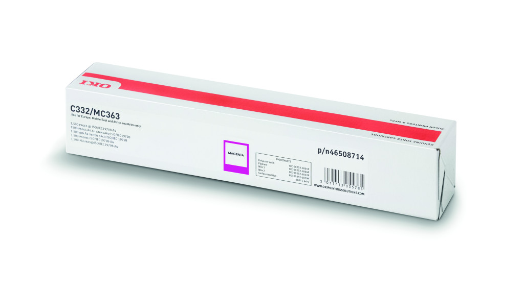 Image of Oki C332/MC363 Toner Magenta 1500 oldalra