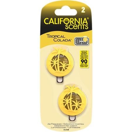 Image of Autóillatosító, mini diffúzer, 2*3 ml, CALIFORNIA SCENTS "Tropical Colada"