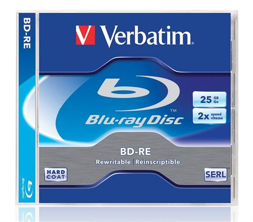 Image of BD-RE BluRay lemez, újraírható, 25GB, 1-2x, 1 db, normál tok, VERBATIM