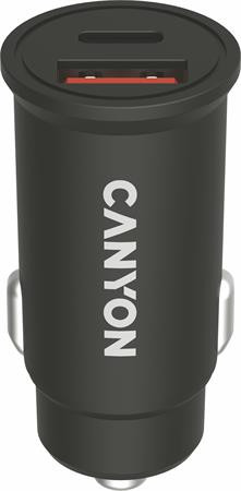 Image of Autós töltő, USB-C/USB-A, QC 3.0 18W, PD 30W, CANYON "C-20B03"