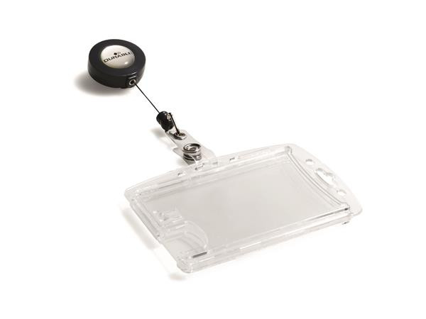 Image of Azonosítókártya-tartó, 2 kártya részére, zárt, kihúzható tartóval, DURABLE
