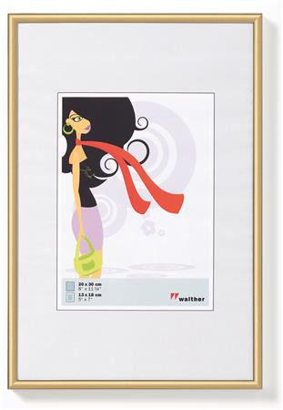 Image of Képkeret, műanyag, 13x18 cm, "New Lifestyle", arany