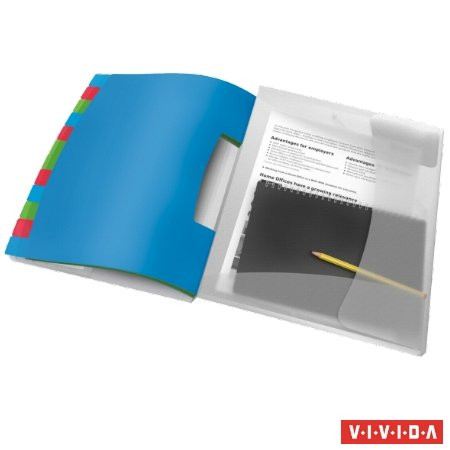 Image of Előrendező, A4, 12 részes, műanyag, ESSELTE "Vivida", áttetsző