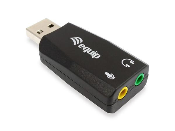 Image of Audio adapter, 3,5 mm jack-USB átalakító, EQUIP "Life"