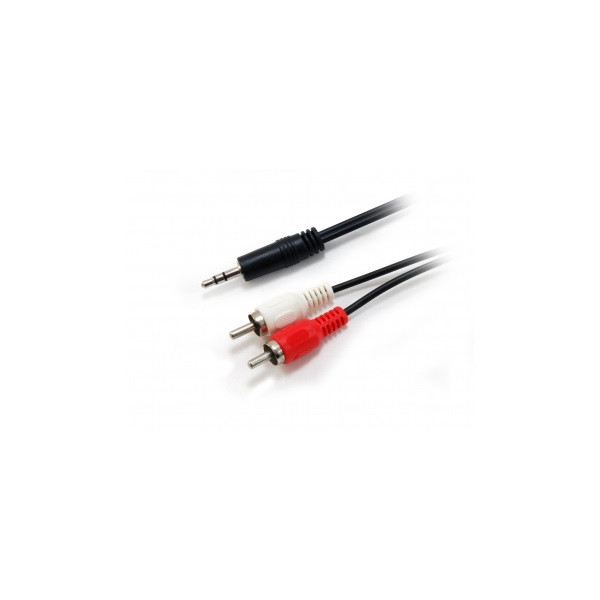 Image of Audio kábel, 3,5 mm jack-2xRCA, 2,5 m, EQUIP
