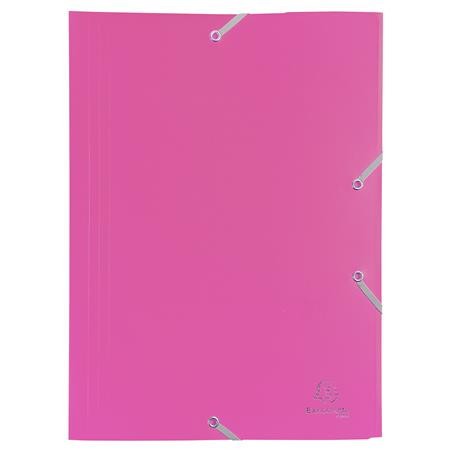Gumis mappa, PP, A4, EXACOMPTA "Opaque", fukszia