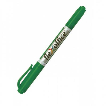 Image of Alkoholos marker, 0,4/1,0 mm, kúpos, kétvégű, FLEXOFFICE "PM01", zöld
