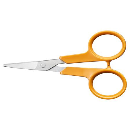 Varróolló, 10 cm, hajlított, FISKARS "Classic", narancssárga