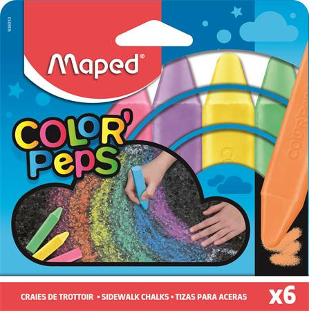 Image of Aszfaltkréta, MAPED "Color'Peps", 6 különböző szín