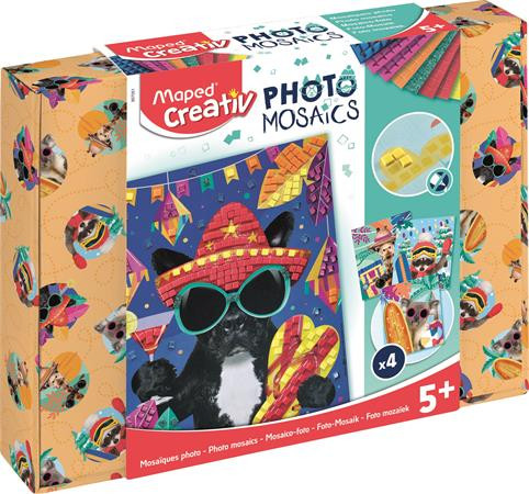 Image of Mozaikos képkészítő készlet, MAPED CREATIV, "Adventure Animals", kalandos állatok