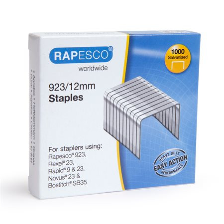 Tűzőkapocs, 923/12, horganyzott, RAPESCO Tűzőkapocs, 923/12, horganyzott, RAPESCO
