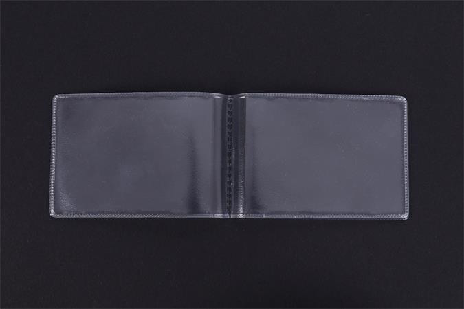 Image of Diák- és igazolványtartó, többlapos, PVC, átlátszó