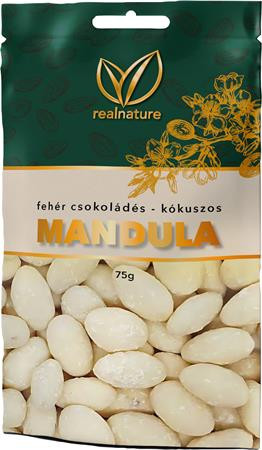 Image of Mandula, 75 g, REAL NATURE, kókuszos-fehércsokoládés