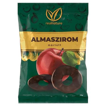 Image of Almaszirom, 50 g, REAL NATURE, csokoládéba mártott