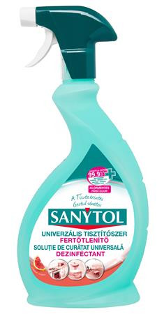 Image of Általános tisztító- és fertőtlenítő spray, 500 ml, SANYTOL, grapefruit