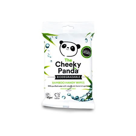 Image of Kéztörlő kendő, bambusz, nedves, 12 lap, CHEEKY PANDA, illatmentes