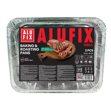 Image of Alumínium grilltálca, 33x26 cm, 3 db, ALUFIX
