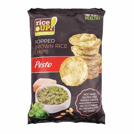 Image of Barnarizs chips, 60 g, RICE UP, pesto