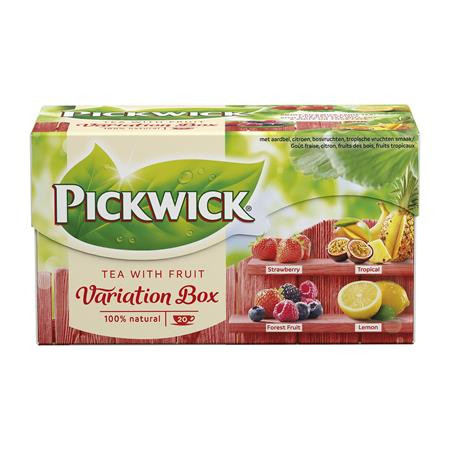 Image of Fekete tea, 20x1,5 g, PICKWICK "Variációk Piros", eper, trópusi gyümölcs, erdei gyümölcs, citrom