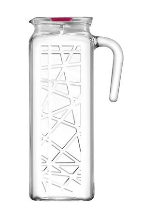 Image of Üvegkancsó tetővel, szögletes, 1l