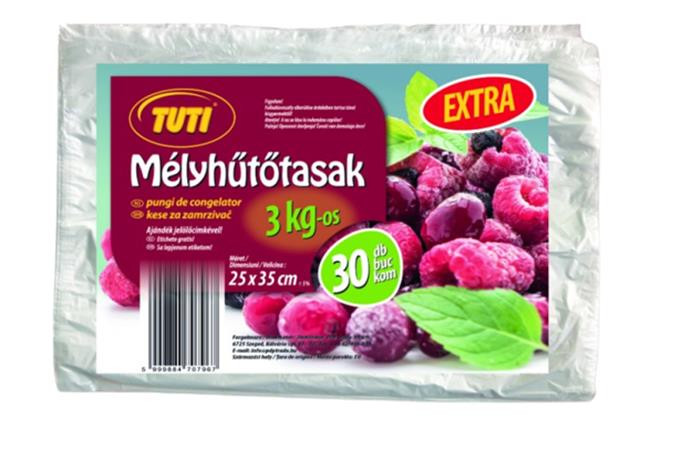 Image of Mélyhűtőzacskó, 3kg, 30 db, TUTI "Extra"