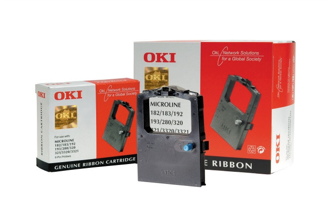 Image of 09002303 Festékszalag ML 182, 183, 192 nyomtatókhoz, OKI, fekete