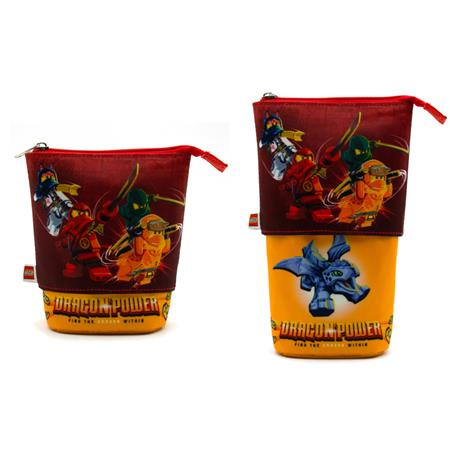 Image of Tolltartó, cipzáras, pop-up, LEGO "Ninjago Dragon Power", piros-sárga-mintás
