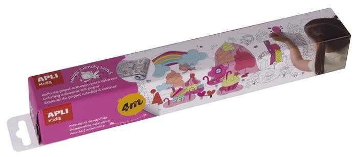 Image of Színező tekercs, öntapadó, APLI Kids "Magic candy land", cukorország