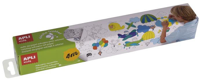 Image of Színező tekercs, öntapadó, APLI Kids "Globe trotter", közlekedés