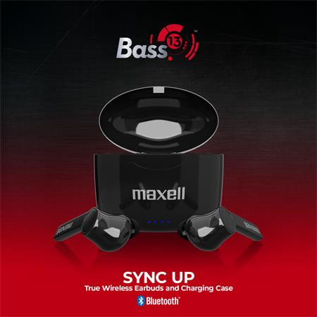 Image of Fülhallgató, vezeték nélküli, Bluetooth 5.0, mikrofonnal, MAXELL "Bass 13", fekete