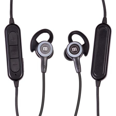 Image of Fülhallgató, vezeték nélküli, Bluetooth 5.1, mikrofonnal, LED-es fülhallgató, MAXELL "Halo", fekete